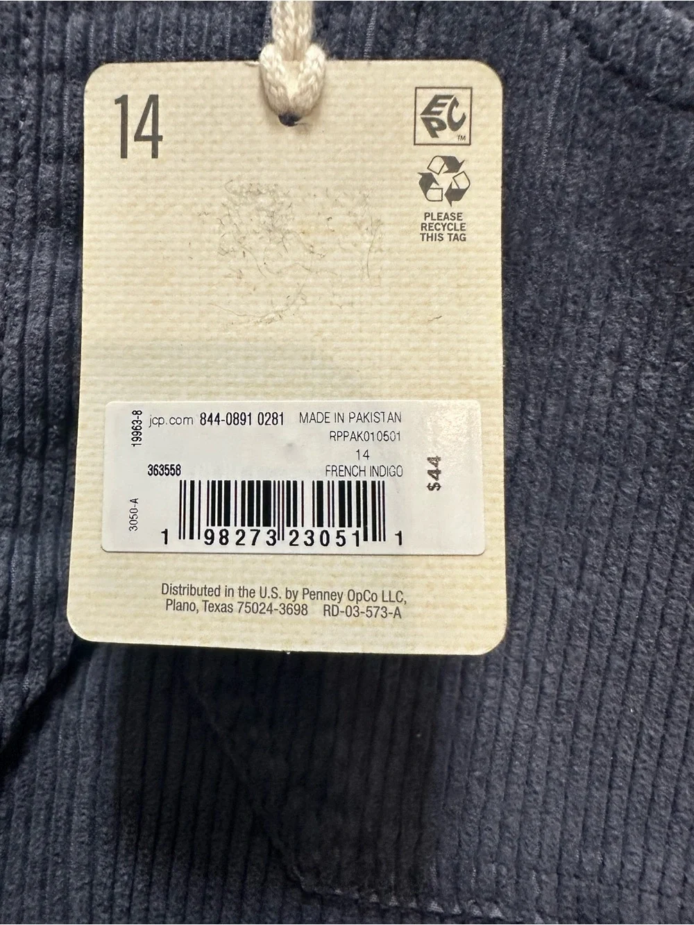 A.N.A. Size 14 Gray Corduroy Skirt NWT - Picture 4 of 6